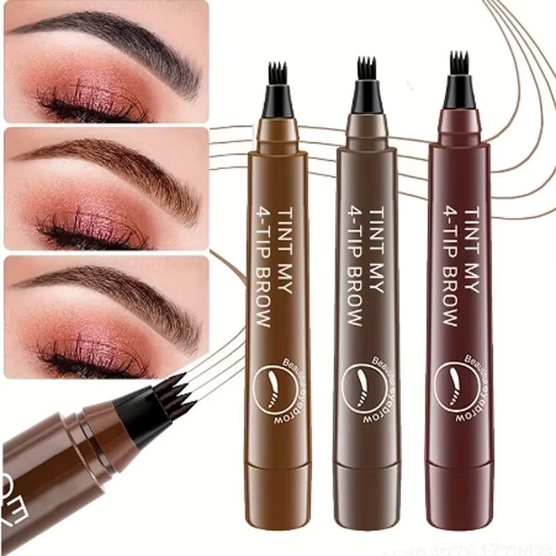Glamdefine™ 4-In-1 Precision Makeup Pen – Eyeliner, Eyebrow, Contour & Lip Liner in One Long-Lasting Waterproof Tool